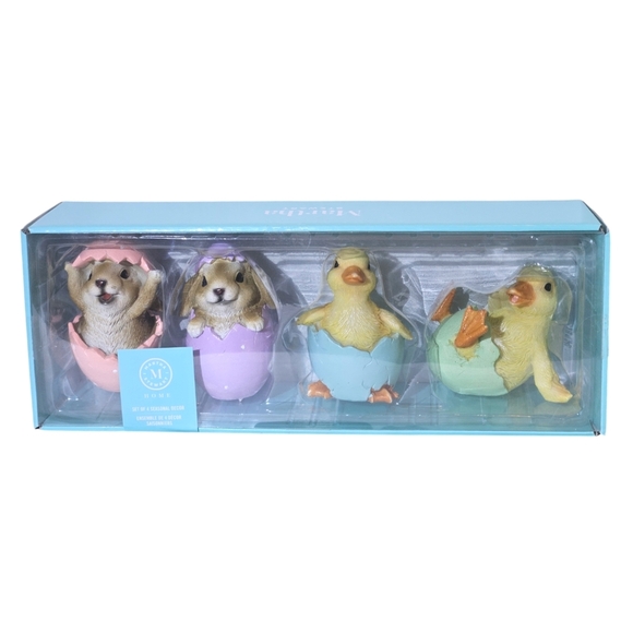 Easter Martha Stewart Duck Rabbit in Egg Shells Figurines Tabletop Decor 4" - Picture 1 of 4